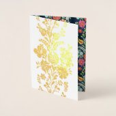 Carte Dorée Fleurs hongroises - luxe doré (Devant)