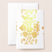 Carte Dorée Fleurs hongroises - luxe doré (Derrière avec enveloppe)
