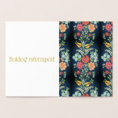 Carte Dorée Fleurs hongroises - luxe doré (Intérieur)