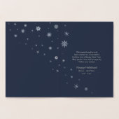 Carte Dorée Flocon de neige et Flurys de neige Noel Argent ID4 (Intérieur)