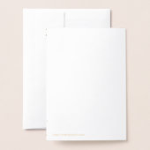 Carte Dorée Flocon décoratif Saison des voeux de Noël (Derrière avec enveloppe)