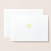 Carte Dorée Flocons de neige dorés brillants (Derrière avec enveloppe)