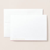 Carte Dorée Flocons de Noël Écriture Élégante Or (Derrière avec enveloppe)