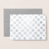 Carte Dorée Flocons et merveilles Vacances d'hiver Réel (Derrière avec enveloppe)
