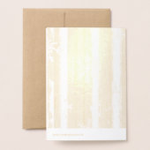 Carte Dorée Flocons Rayures Noël (Derrière avec enveloppe)