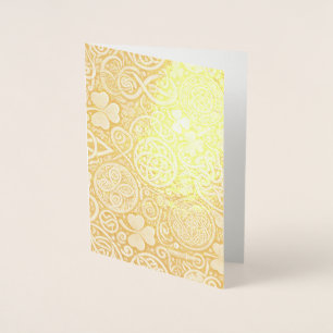 Carte Dorée Floraison celtique