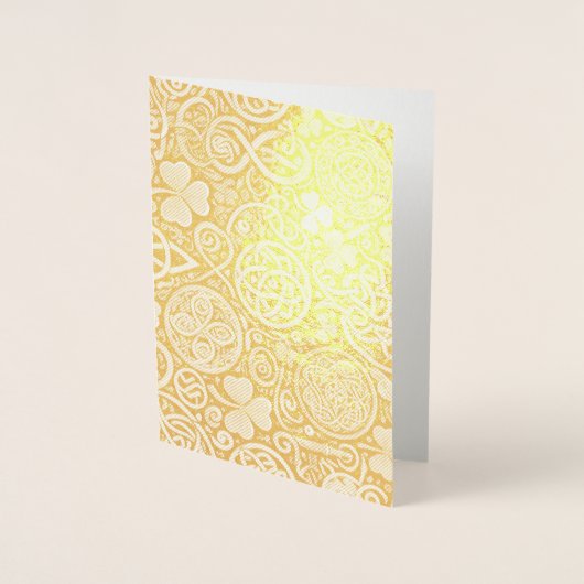Carte Dorée Floraison celtique (Devant)