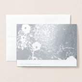 Carte Dorée Floral Birthday Foil Card avec texte (Derrière avec enveloppe)