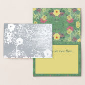 Carte Dorée Floral Birthday Foil Card avec texte (Affichage)