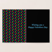 Carte Dorée Floral Rainbow Love Hearts Foil Card (Intérieur)