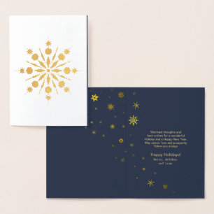 Carte Dorée Flûte à neige et Flûtes à neige Noel ID426