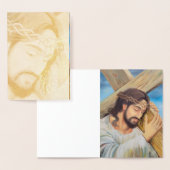 Carte Dorée Foi chrétienne Jésus Christ (Affichage)