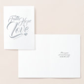 Carte Dorée Foi Espoir et Amour personnalisable (Affichage)