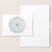 Carte Dorée Foil argenté Lotus Mandala (Affichage)