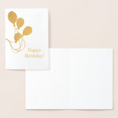 Carte Dorée Foil Balloon Bunch Joyeux anniversaire (Affichage)