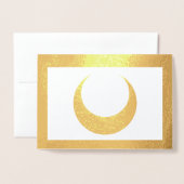 Carte Dorée Foil Crescent Moon (Devant avec enveloppe)