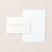 Carte Dorée Foil Ice Cream Food Label Wedding Table Card (Affichage)