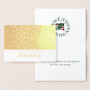 Carte Dorée Foil Solstice Stars Design No.1 Pagan, Sorcière