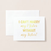 Carte Dorée Fond d'or | Drôle de servante ou de servante d'hon (Devant avec enveloppe)