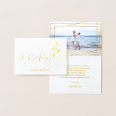 Carte Dorée Fond d'or | Merci photo Calligraphie (Affichage)