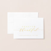 Carte Dorée Forever Merci Merci Mariage photo (Devant avec enveloppe)