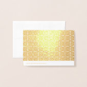 Carte Dorée formes circulaires motif transparent (Derrière avec enveloppe)