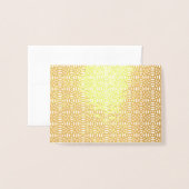 Carte Dorée formes circulaires motif transparent (Devant avec enveloppe)