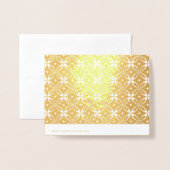 Carte Dorée formes vertes rétro (Derrière avec enveloppe)