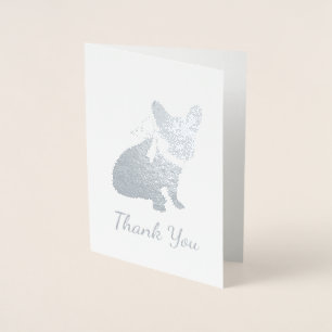 Carte Dorée Français Baby shower Bulldog Français Frenchie Fre
