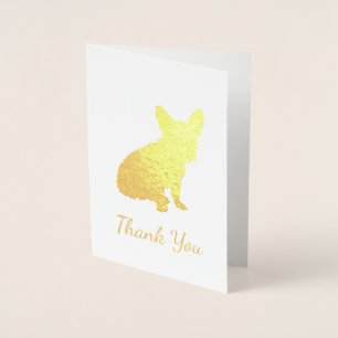 Carte Dorée Français Baby shower Bulldog Français Frenchie Fre
