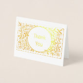 Carte Dorée Frontière florale Thankyou (Devant)