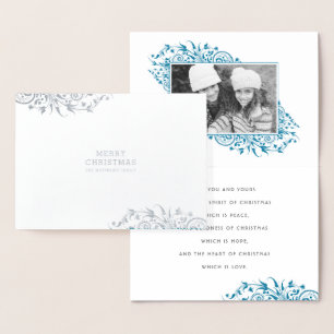 Carte Dorée Frost d'hiver Joyeux Noël Photo