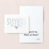Carte Dorée Fun Bridesmaid ou Maid of Honor (Affichage)