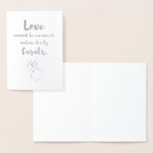 Carte Dorée Funny Love est Measured by Carats Diamonds (Affichage)