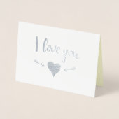 Carte Dorée Funny Raccoon Saint Valentin (Devant)