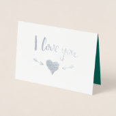 Carte Dorée Funny Raccoon Saint Valentin (Devant)