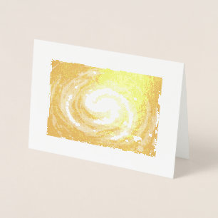 Carte Dorée Galaxie d'émeraude et de violet