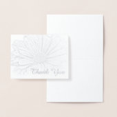 Carte Dorée Gerber Daisy Floral Merci Note (Affichage)