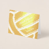 Carte Dorée Girl's volleyball athlete graduation party gold (Devant)