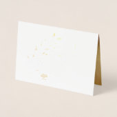 Carte Dorée Glam Gold Black Monogramme Enregistrer la date Foi (Devant)