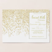 Carte Dorée Glamour d'or Déchets doux 16 huile d'invitation (Intérieur)