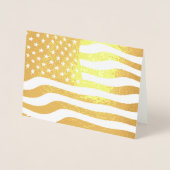 Carte Dorée Gold American Flag USA (Devant)