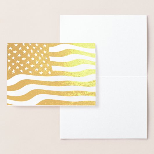 Carte Dorée Gold American Flag USA (Affichage)