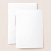 Carte Dorée Gold Blue Christmas Tree photo Collage (Derrière avec enveloppe)