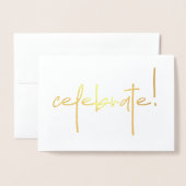 Carte Dorée Gold Célébrer n'importe quel âge fête d'anniversai (Devant avec enveloppe)