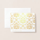 Carte Dorée Gold Damask (Derrière avec enveloppe)