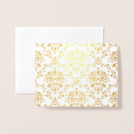 Carte Dorée Gold Damask (Devant avec enveloppe)