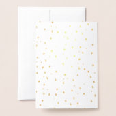 Carte Dorée gold foil angel Merry Christmas card (Derrière avec enveloppe)