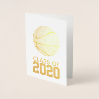 Carte Dorée Gold Foil Basketball Graduation