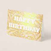 Carte Dorée Gold Foil Botanical Joyeux anniversaire (Devant)